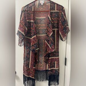 Lularoe Monroe small Floral Sheer Kimono